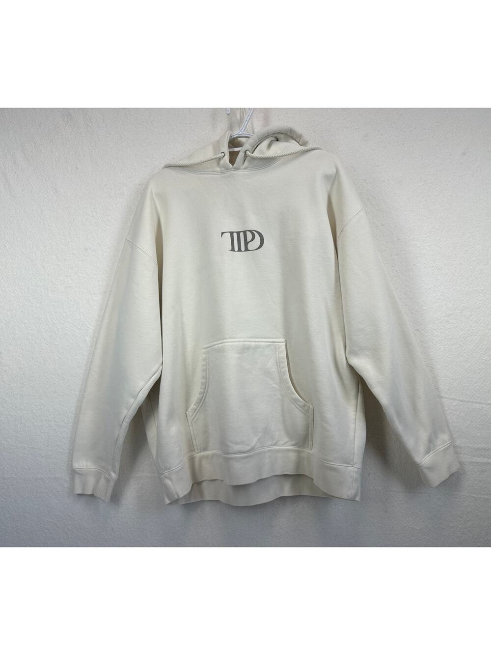 Taylor Swift Official Tortured Poets Department Cream Hoodie TTPD Size XL Casual